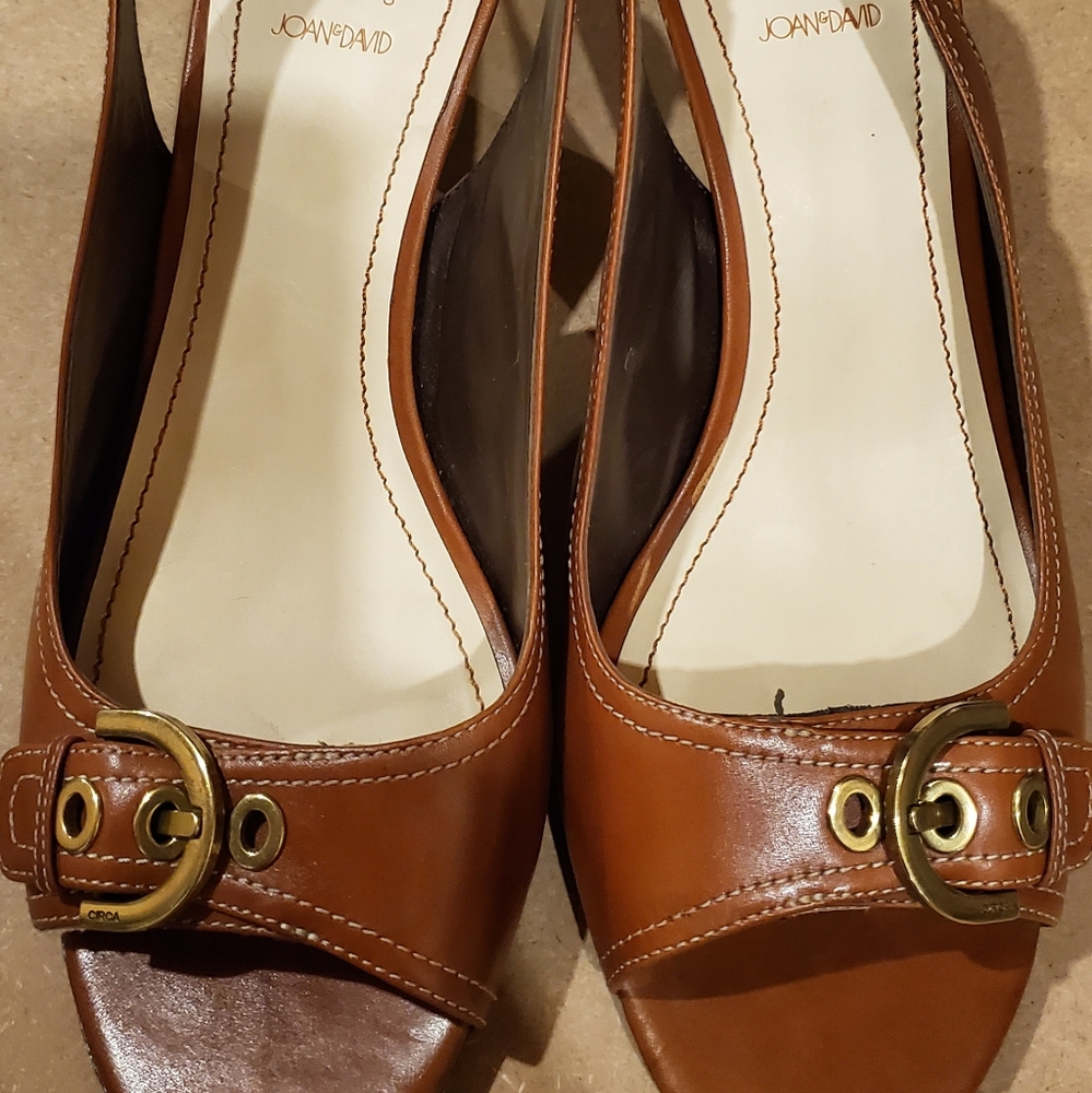 Circa Joan & David Brown Slingback Sandal Heels